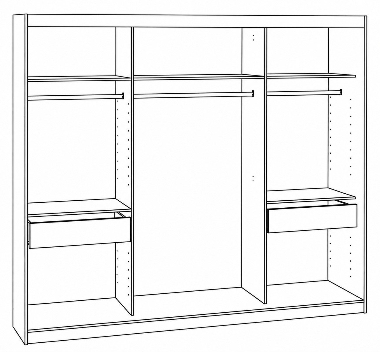 A&J MöbelLand GmbH Schiebetürenschrank TOP Moderner 3-türiger Kleiderschrank mit Spiegel (TOP ANGEBOT! Geräumiger Schrank mit einer Breite von 200 cm ideal zur  – Bild 3 von 5