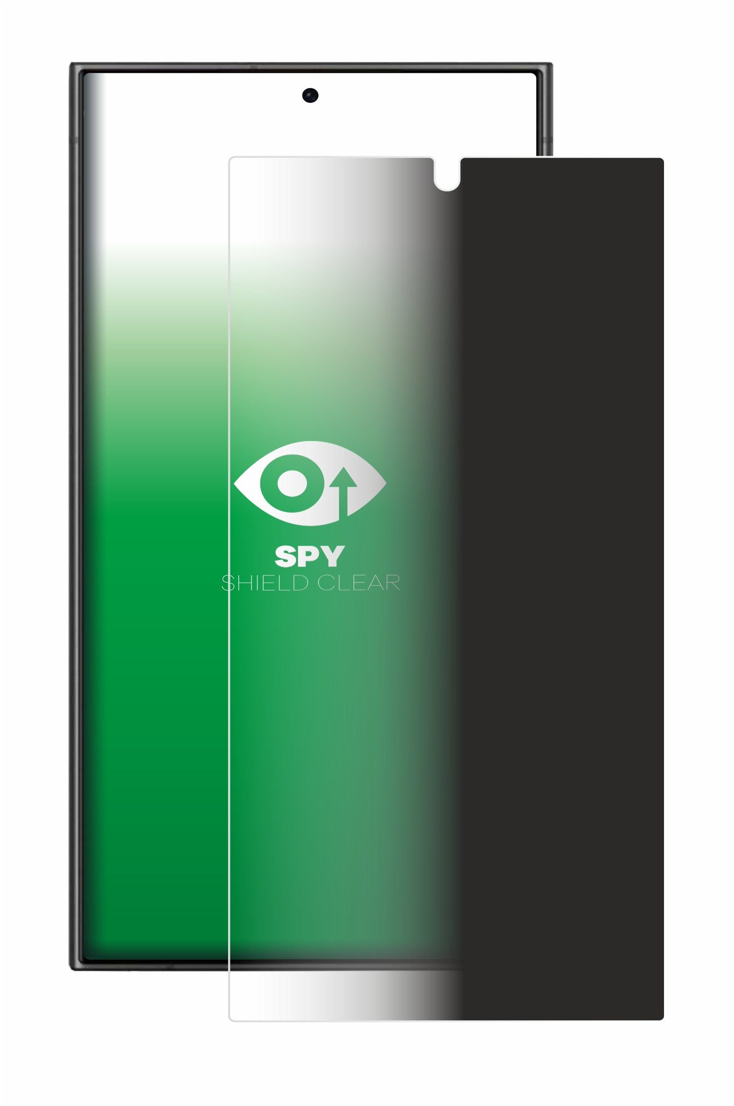 upscreen Blickschutzfolie Handyfolie für Samsung Galaxy S24 Ultra,  Displayschutzfolie, Blaulichtfilter Privacy Folie Schutzfolie Sichtschutz  klar Anti-Spy