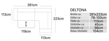 Sofanella Ecksofa Polsterecke DELTONA Sofalandschaft Eckcouch Designersofa