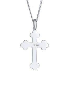 Elli Kette mit Anhänger Antik Kreuz Vintage Basic Religion 925 Silber, Kreuz