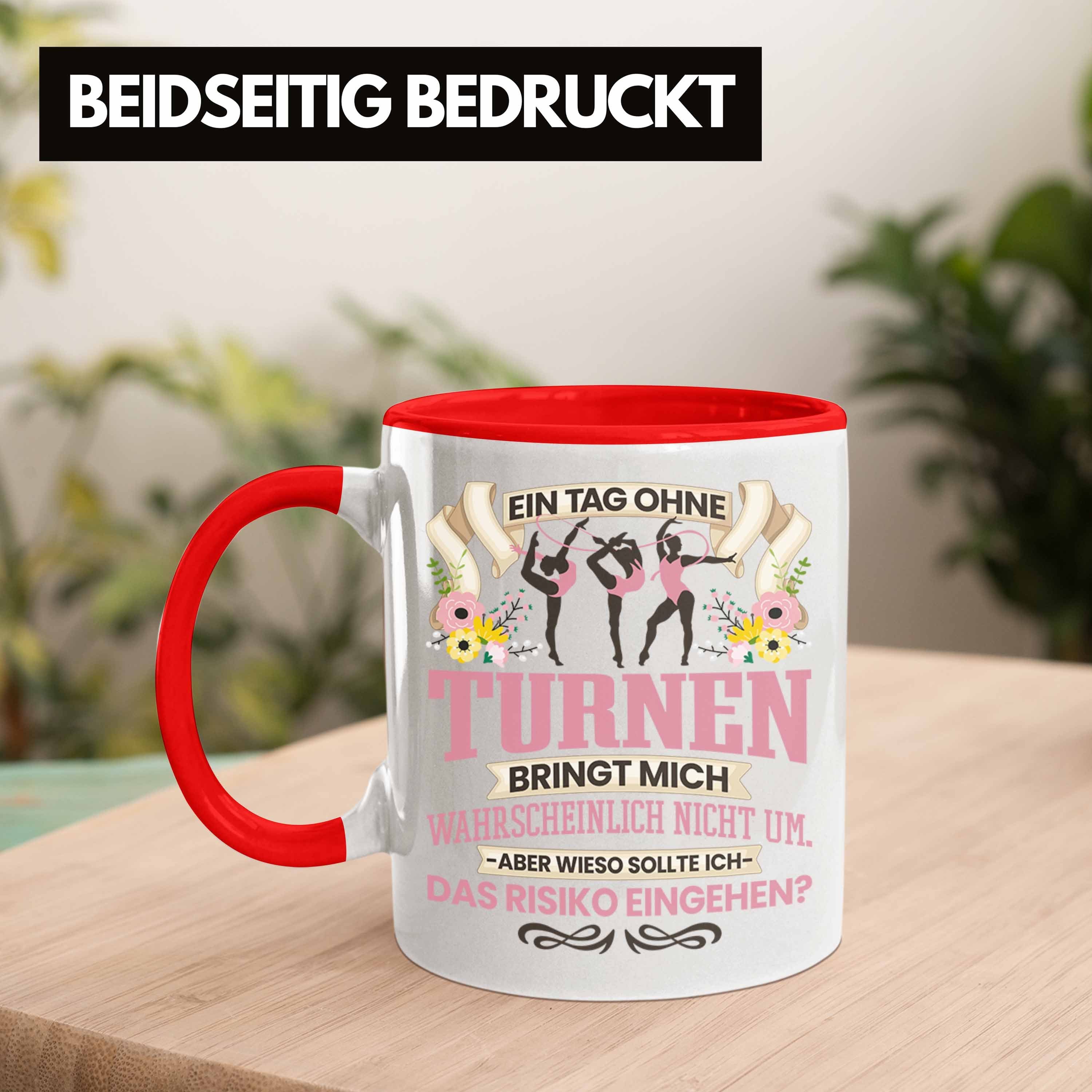 Tasse für Trendation Geschenk - Leichta Rot Trendation Turnen Mädchen Frauen Turnerin Tasse