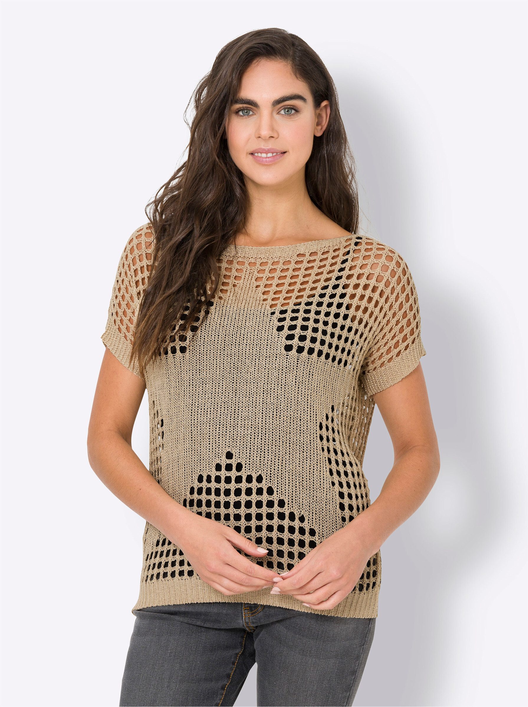 heine Strickpullover Pullover Kurzarm günstig online kaufen