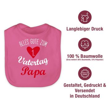 Shirtracer Lätzchen Alles gute zum ersten Vatertag weiß, Geschenk Vatertag Baby