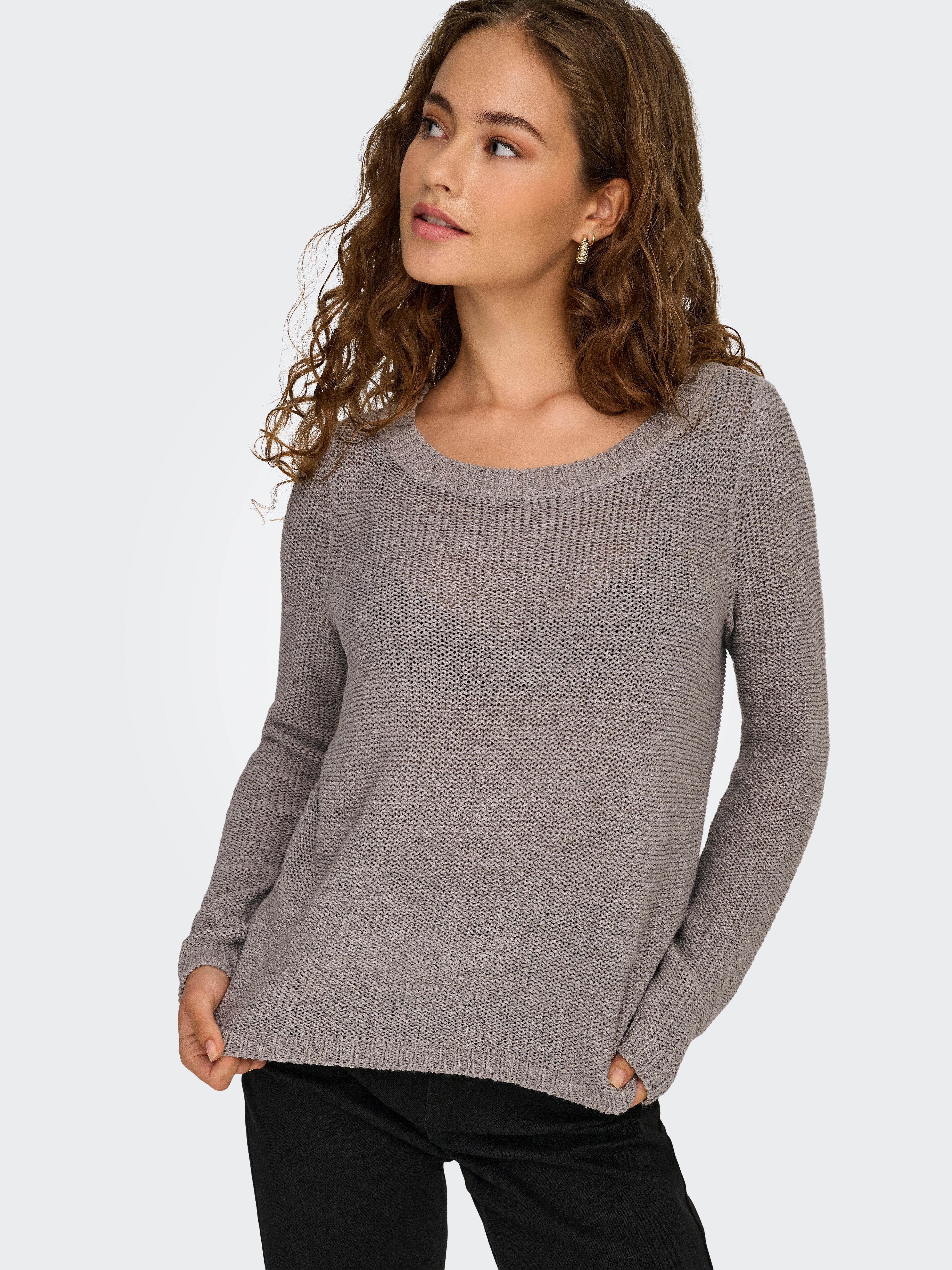 ONLY Strickpullover ONLGEENA XO L/S PULLOVER KNT NOOS mit Rundhalsausschnit günstig online kaufen