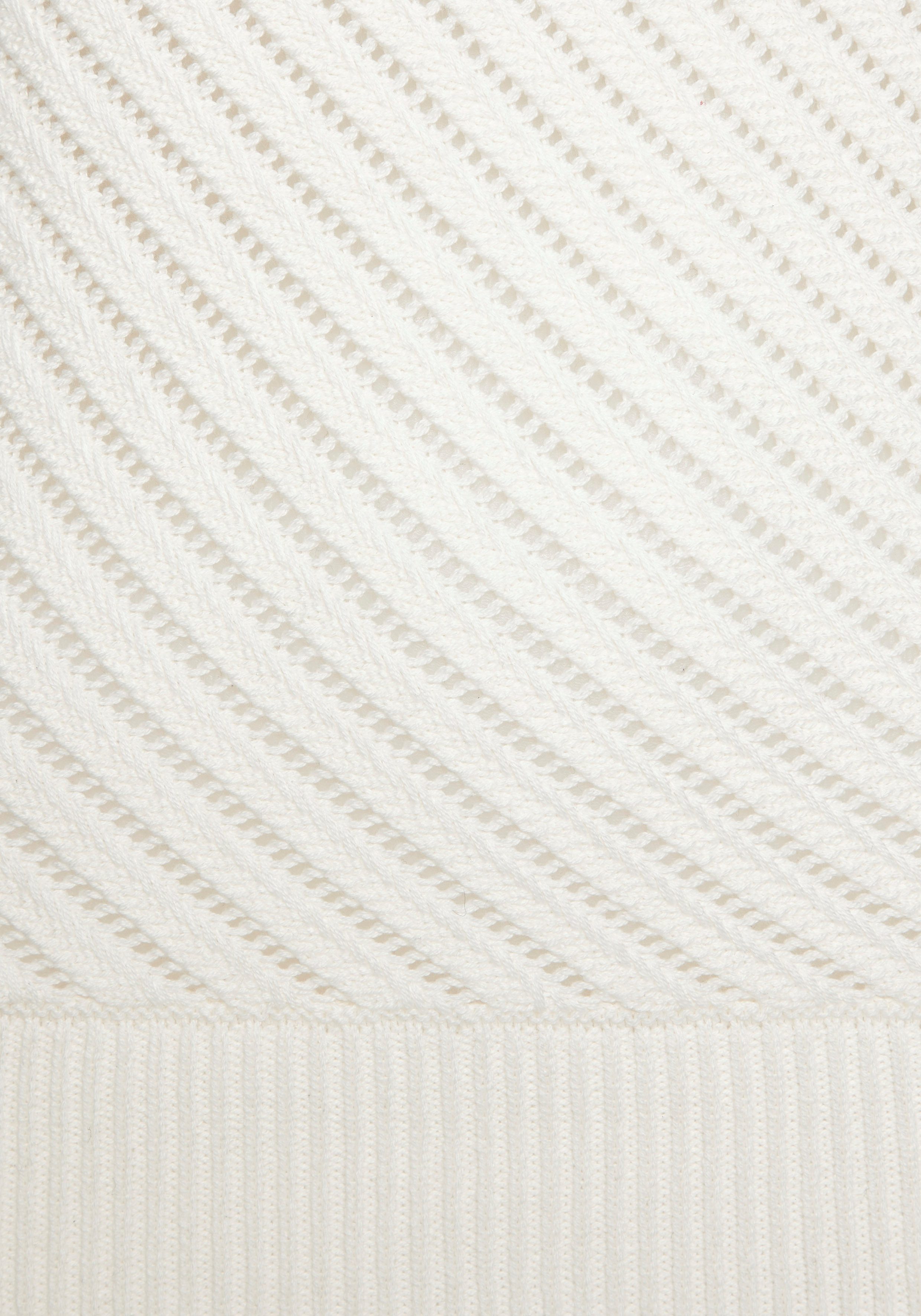 LASCANA 3/4 Arm-Pullover mit diagonalem Strickmuster