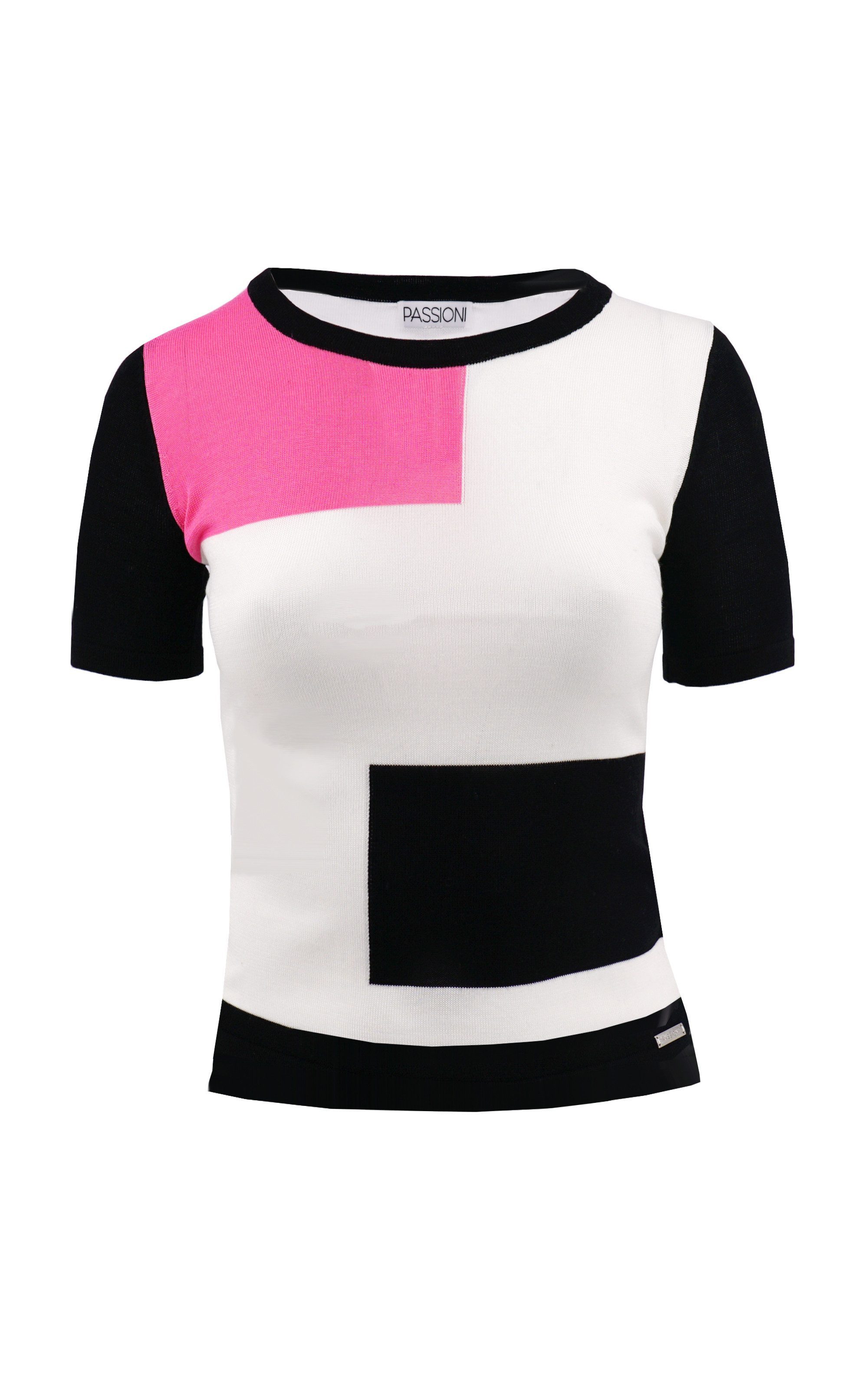 Passioni Kurzarmpullover im Colorblock-Design günstig online kaufen