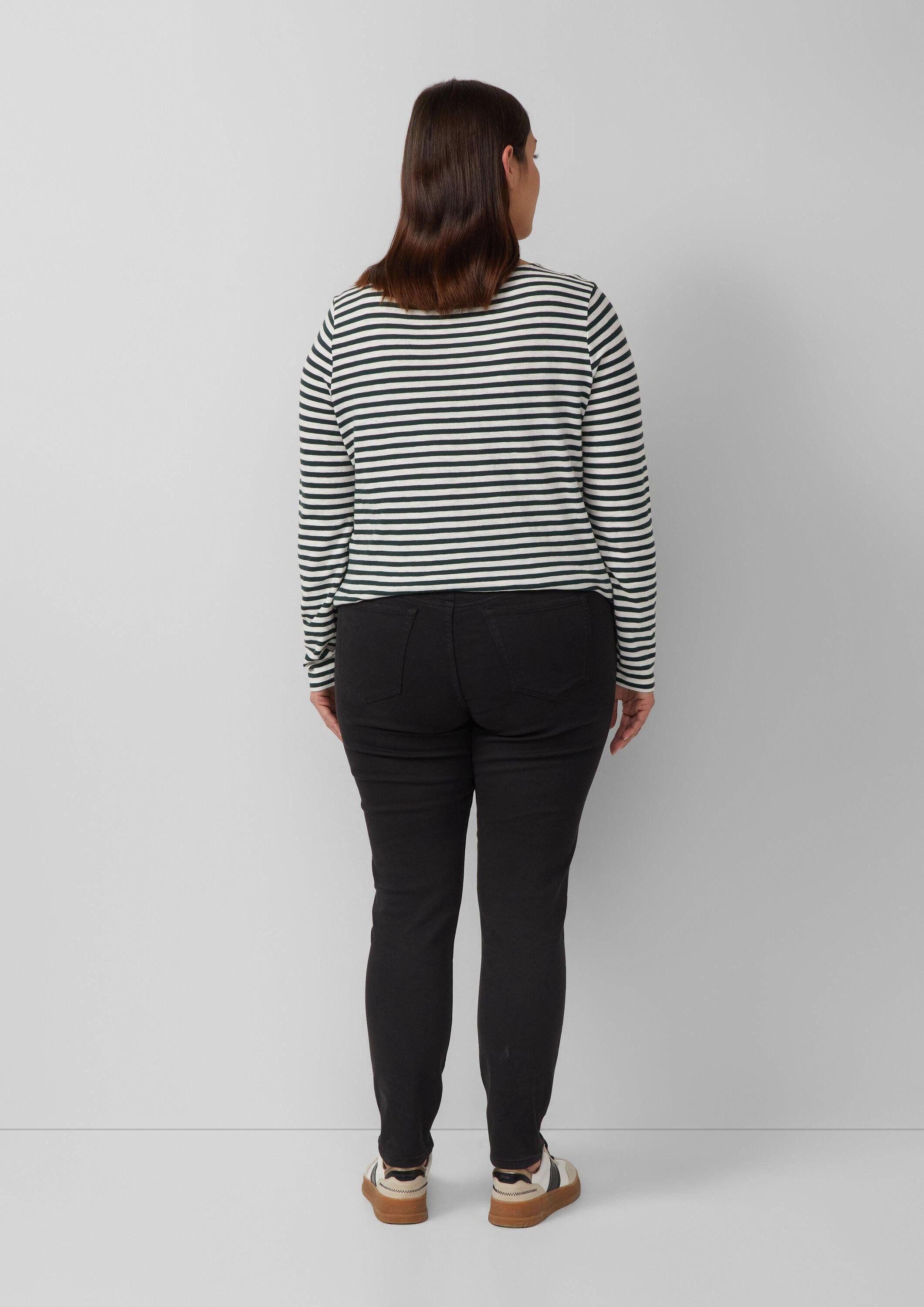 s.Oliver Langarmshirt T-Shirt Lässiges Langarmshirt mit U-Boot-Ausschnitt