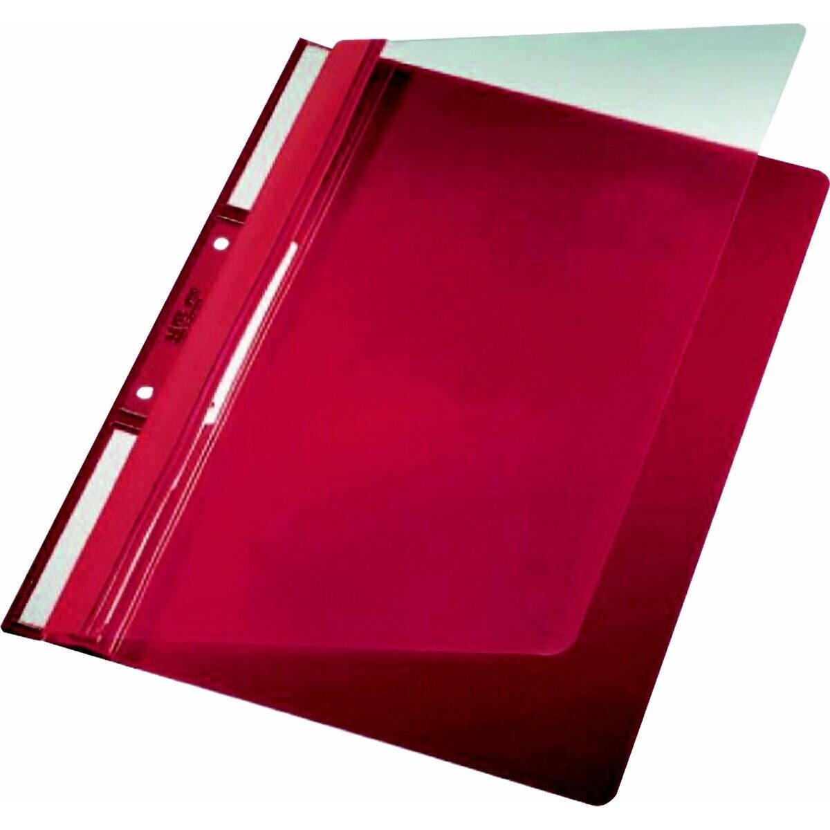 LEITZ Hefter Einhängehefter A4 2 kurze Beschriftungsfenster PVC rot