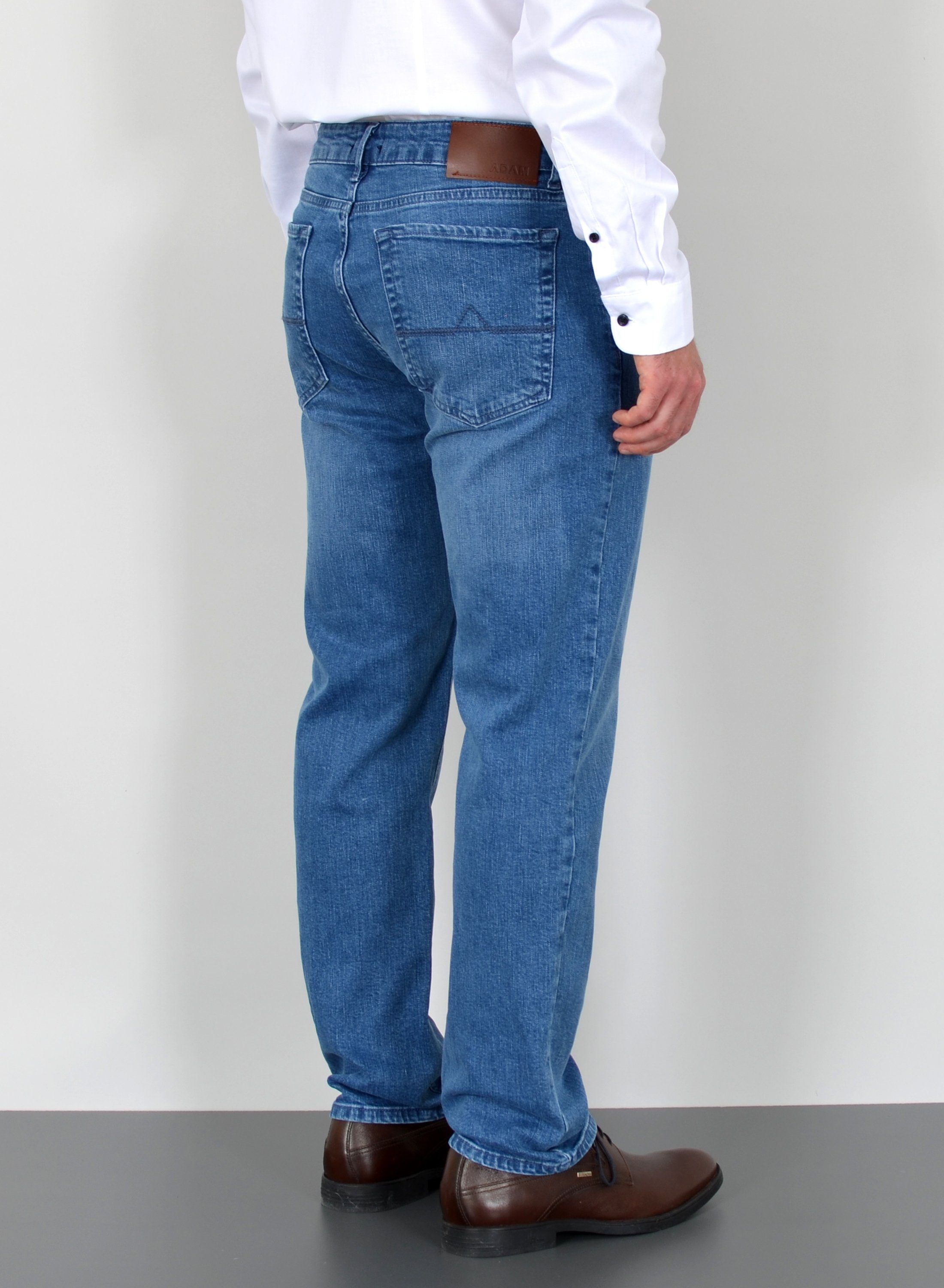ADAM JEANS Straight-Jeans Herren Jeans Straight Hose Stretch Regular Fit Jeanshose Comfort Fit Straight Jeans Herren Hose normale Leibhöhe Jeans Gerade Schnitt – Bild 4 von 4