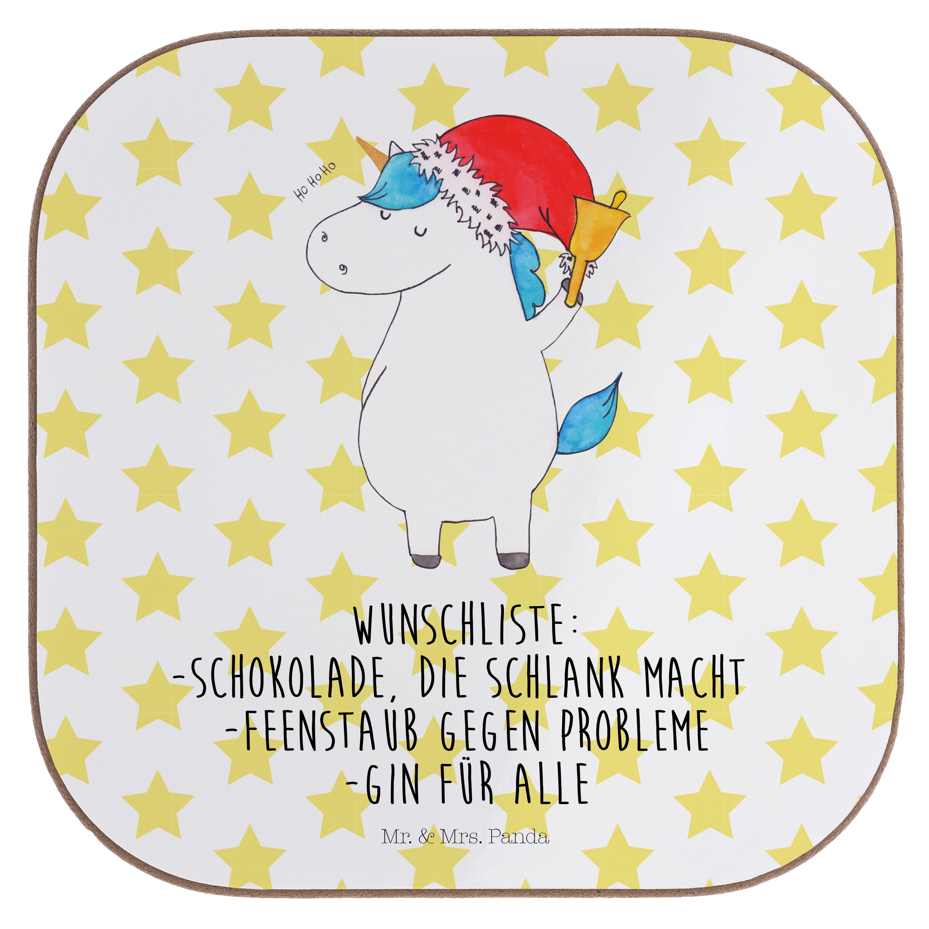 - Weihnachtsmann Weiß Mr. Mrs. Einhörner, Panda - Einhorn 1-tlg. Pegasus, Getränkeuntersetzer Unicorn, Geschenk, &