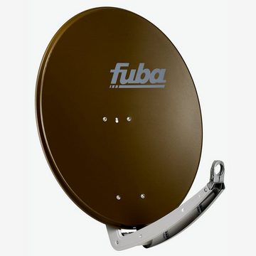 fuba Antenne Fuba 74x84 cm Alu Braun DAA 780 + DELUXE Quad LNB 0,1 dB SAT-Antenne