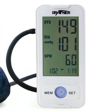 Grafner Blutdruckmessgerät Grafner® digitales Blutdruckmessgerät für den Oberarm vollautomatische Blutdruck und Pulsmessung, einfache Anwendung für zu Hause und unterwegs, Passend für Oberarme von 220-320 mm