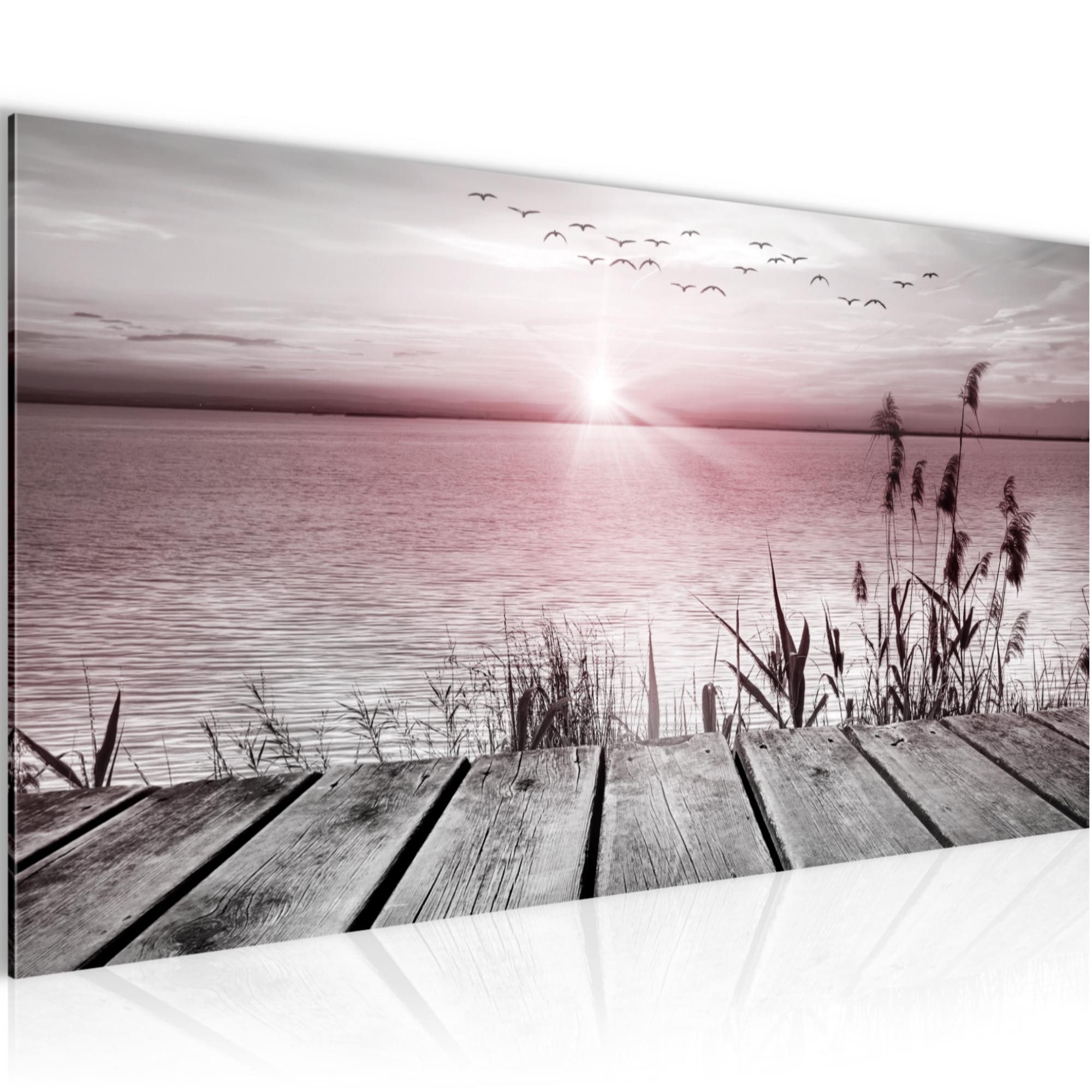 Runa Art XXL-Wandbild Natur Landschaft Bild Wohnzimmer Schlafzimmer Deko 043712a 100x40 cm, Strand, Ostsee Nordsee Dekoration Landhaus