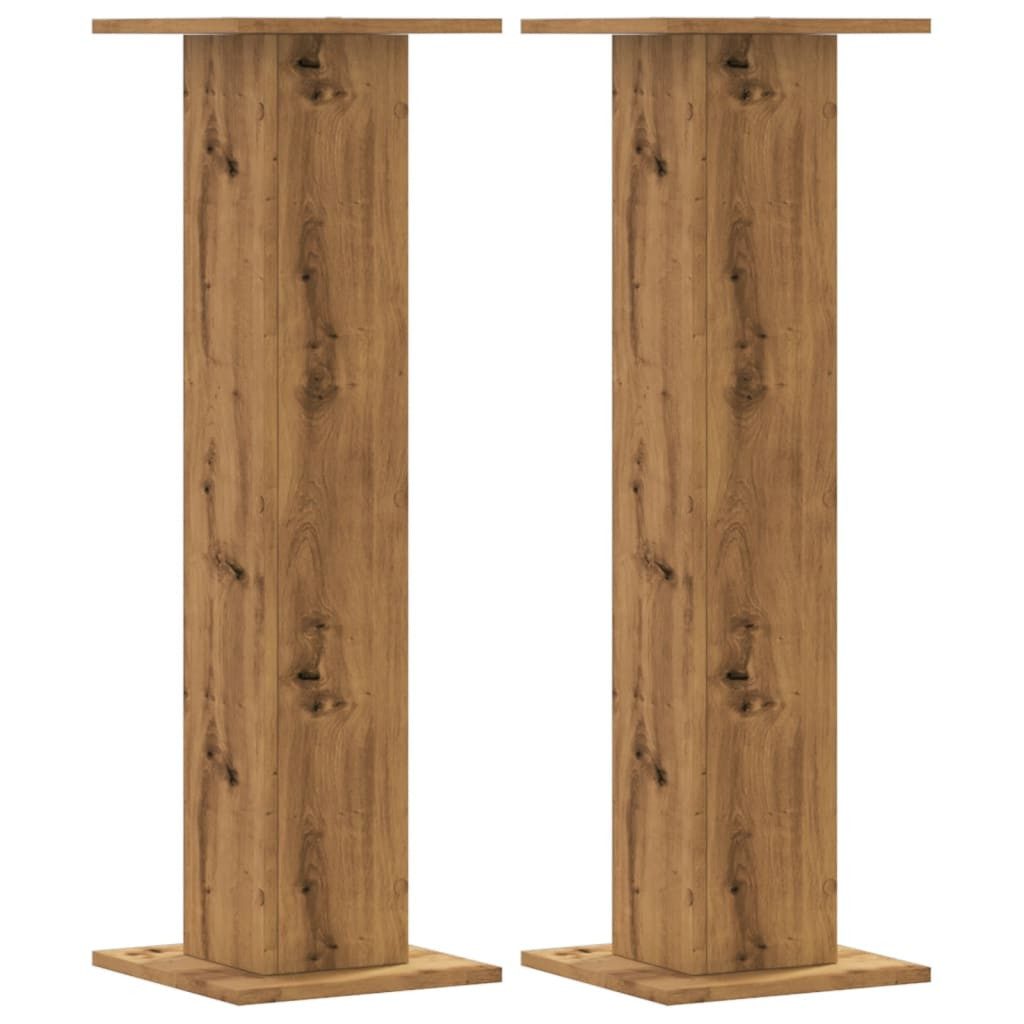 vidaXL Blumenständer Pflanzenständer 2 Stk. Artisan-Eiche 30x30x95 cm Holzwerkstoff (1 St)