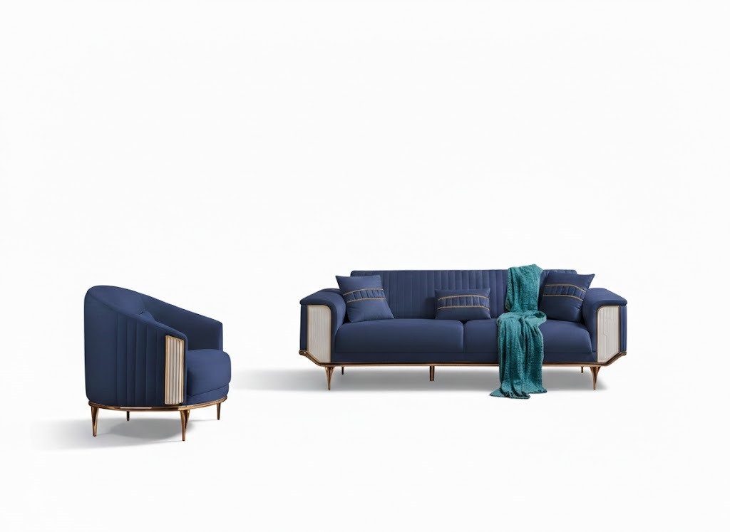 Xlmoebel Wohnzimmer-Set Sofagarnitur 3+1 Sitzer Polster Dreisitzer Set Sofort, (2-St), Made in Europa