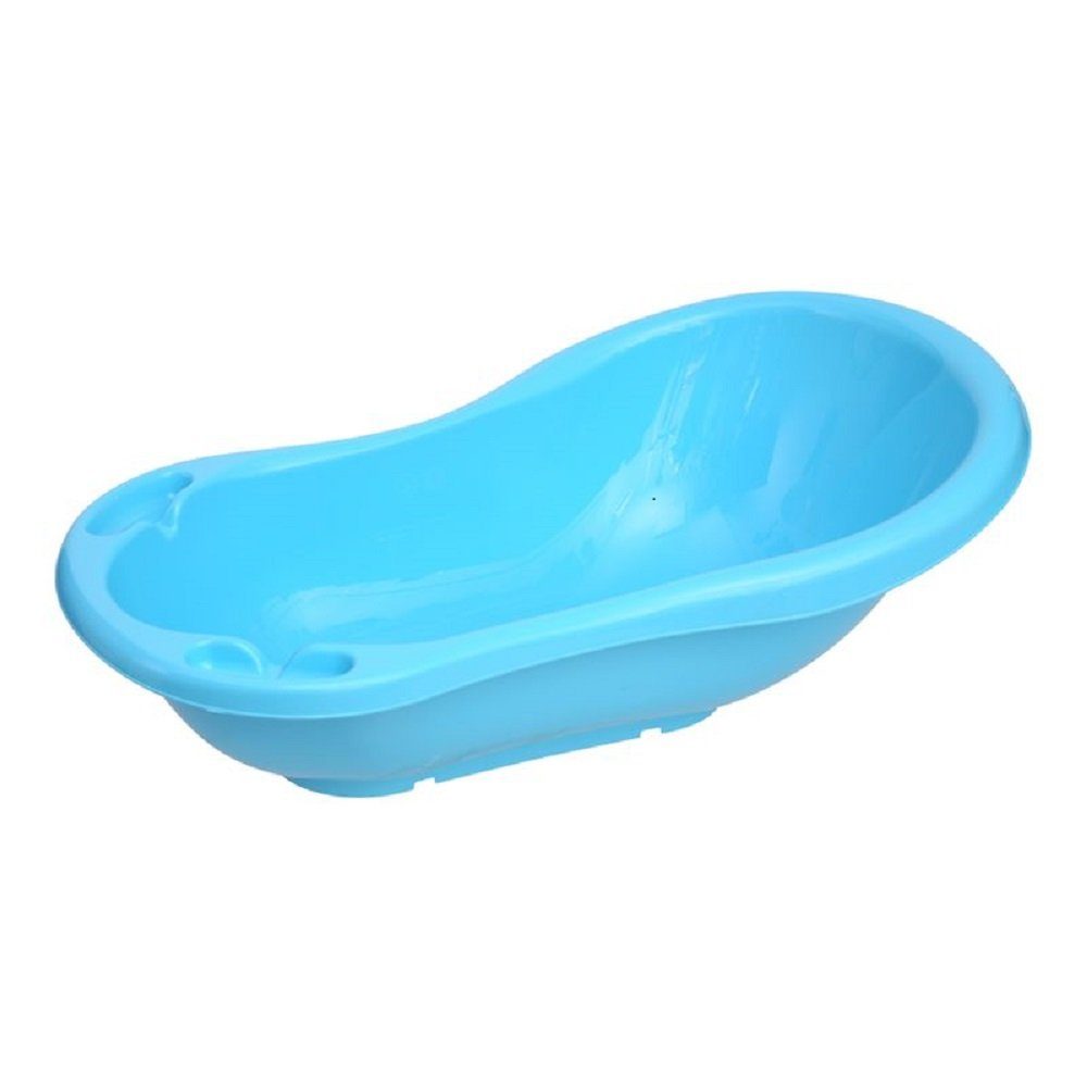 84 cm ab Ablagefächer, Babybadewanne Babybadewanne Form ergonomische mit Geburt Lorelli lang, hellblau