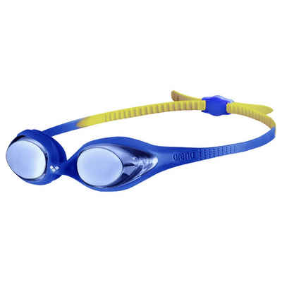 Arena Schwimmbrille arena Spider Junior Mirror blue-blue-yellow, (1-St), maximalen Schutz vor Sonnenstrahlen