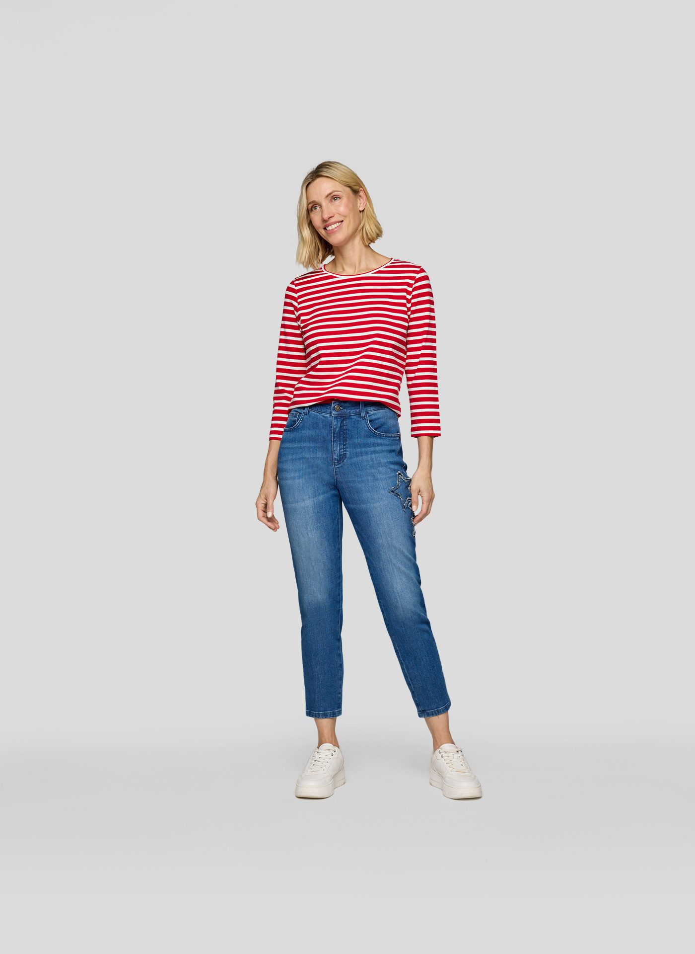 Rabe 3/4-Arm-Shirt in Streifen-Optik