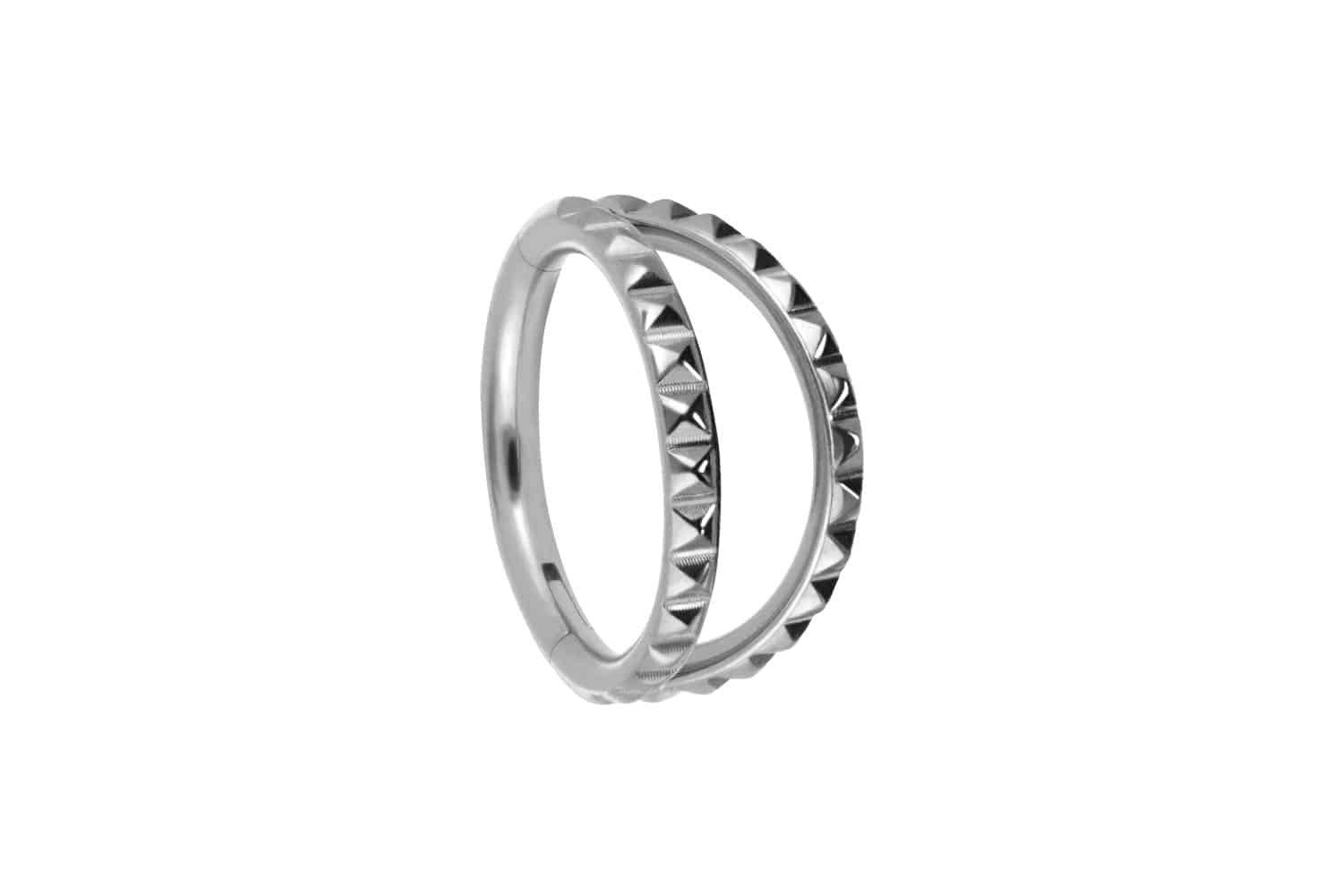 Piercing-Set Titan Segmentring Clicker 2 RINGE + NIETEN