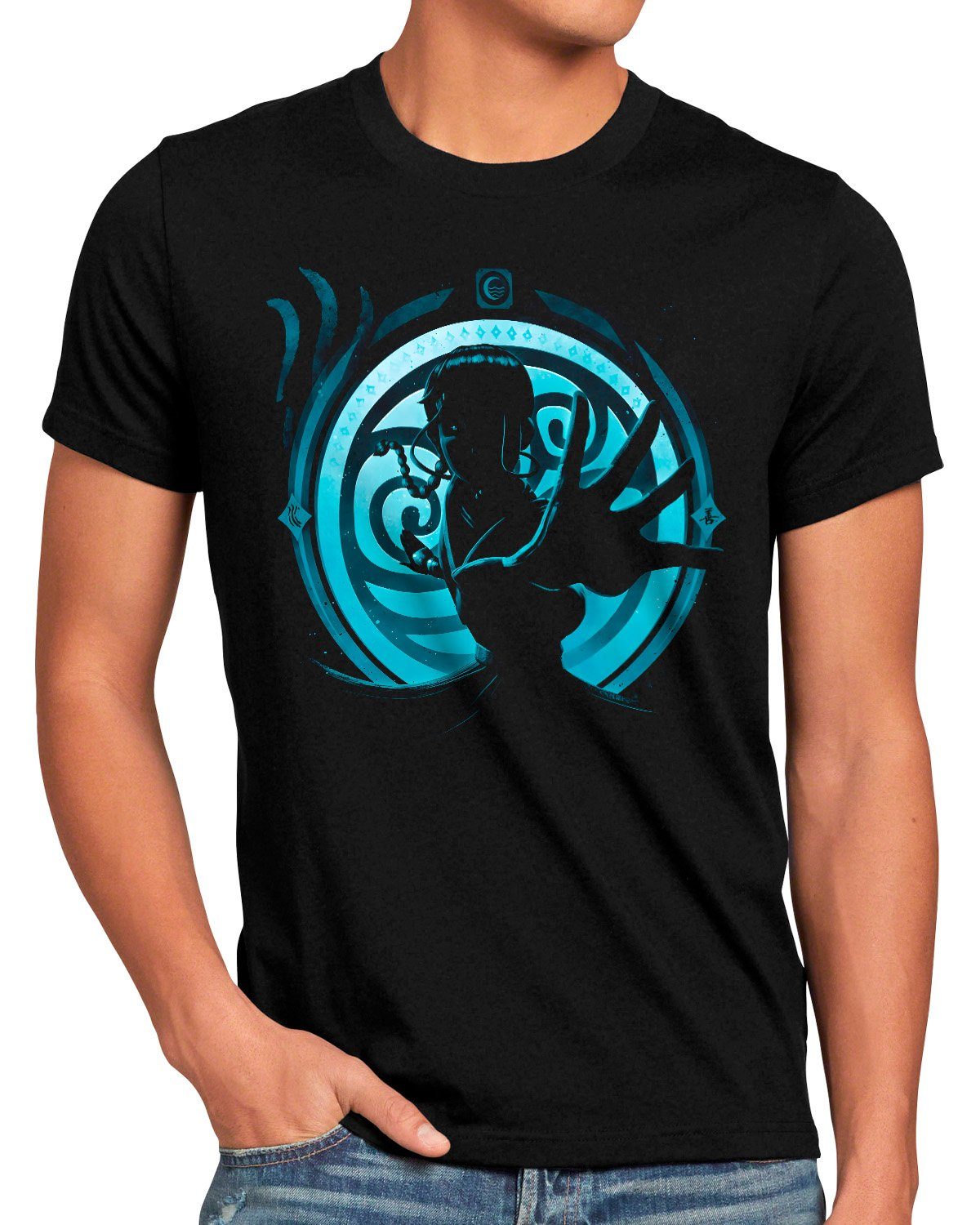 avatar style3 airbender anime last manga japan Print-Shirt