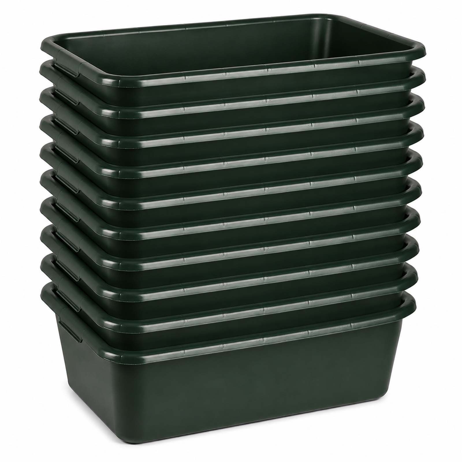 BURI Mörtelkübel Jagdwanne Wildwanne grün 90/65 L Allzweckwanne eckig lebensmittelecht, (10-tlg)