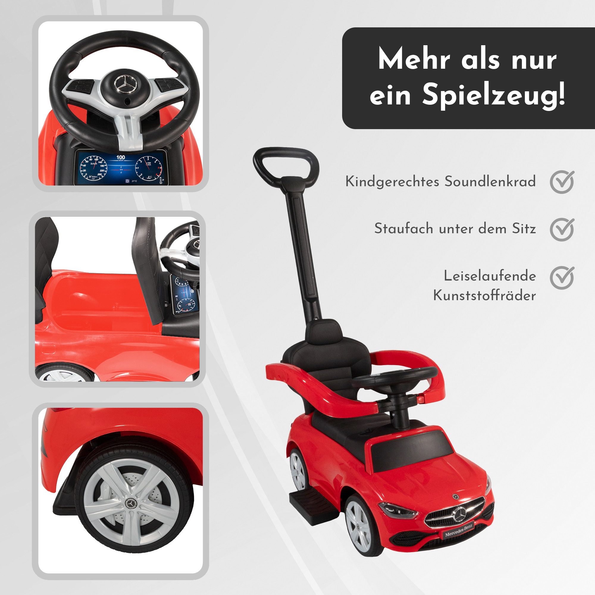 Lemodo Rutscherauto Rutscherfahrzeug ab 1 Jahr, Mercedes C-Klasse