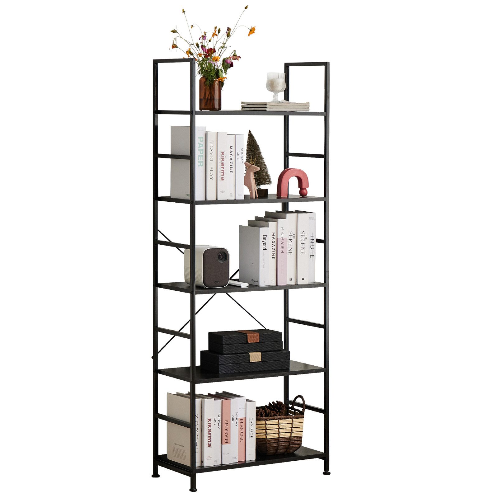 DUMOS Bücherregal Lagerregal, 5-stufiges Küchenregal, Bücherregal, 5-stufig günstig online kaufen