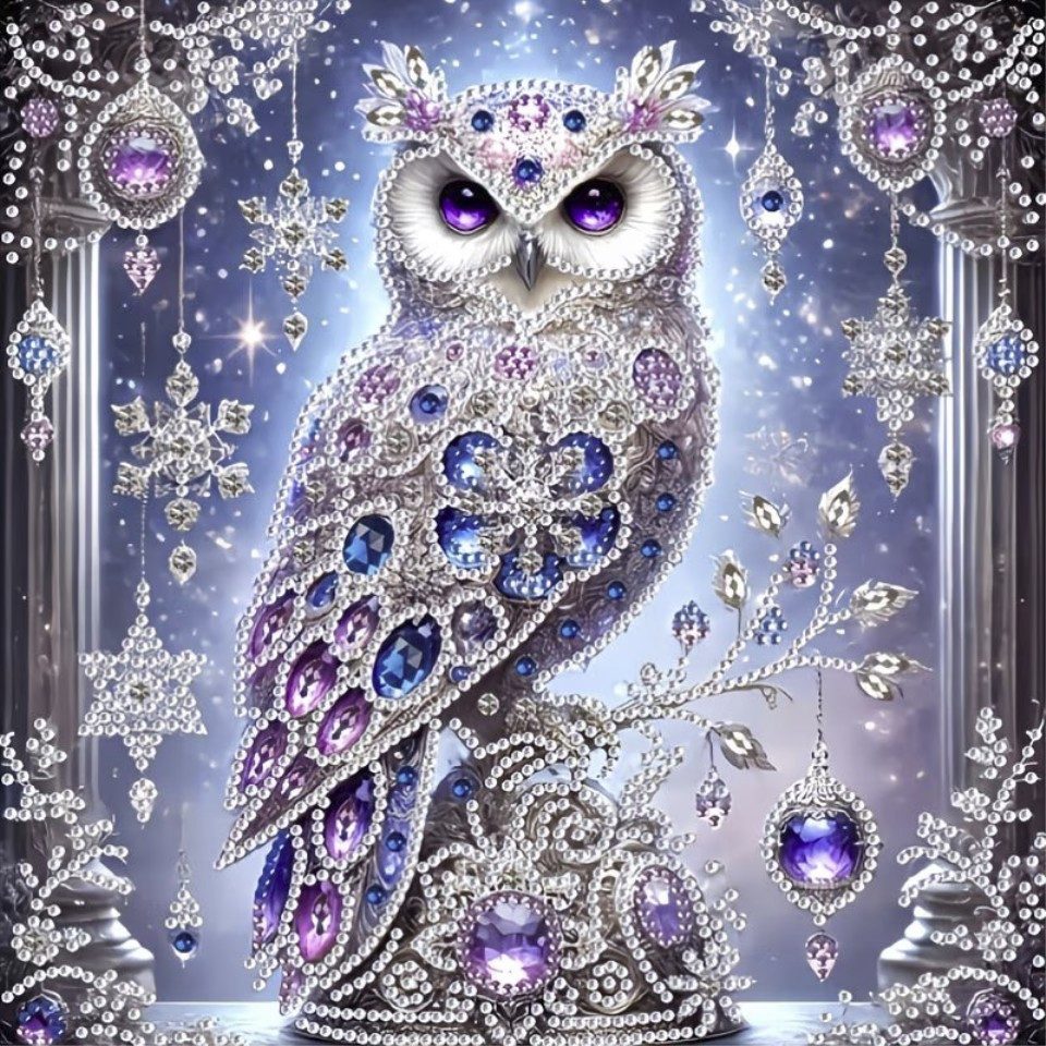 Venicce Love Kreativset Diamond Painting Bilder, 5D Diamant Painting Malerei Set – Eule, (1-tlg)