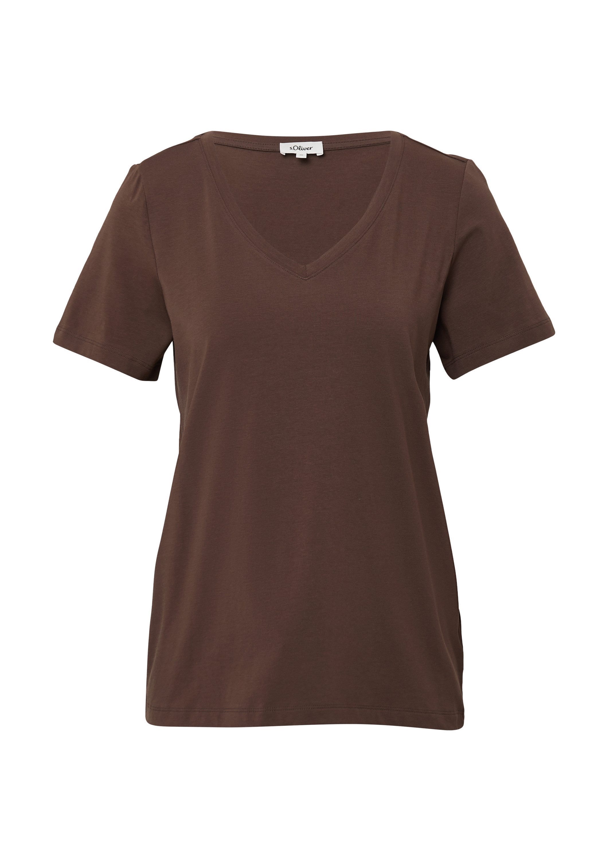 s.Oliver Kurzarmshirt T-Shirt T-Shirt mit V-Ausschnitt günstig online kaufen