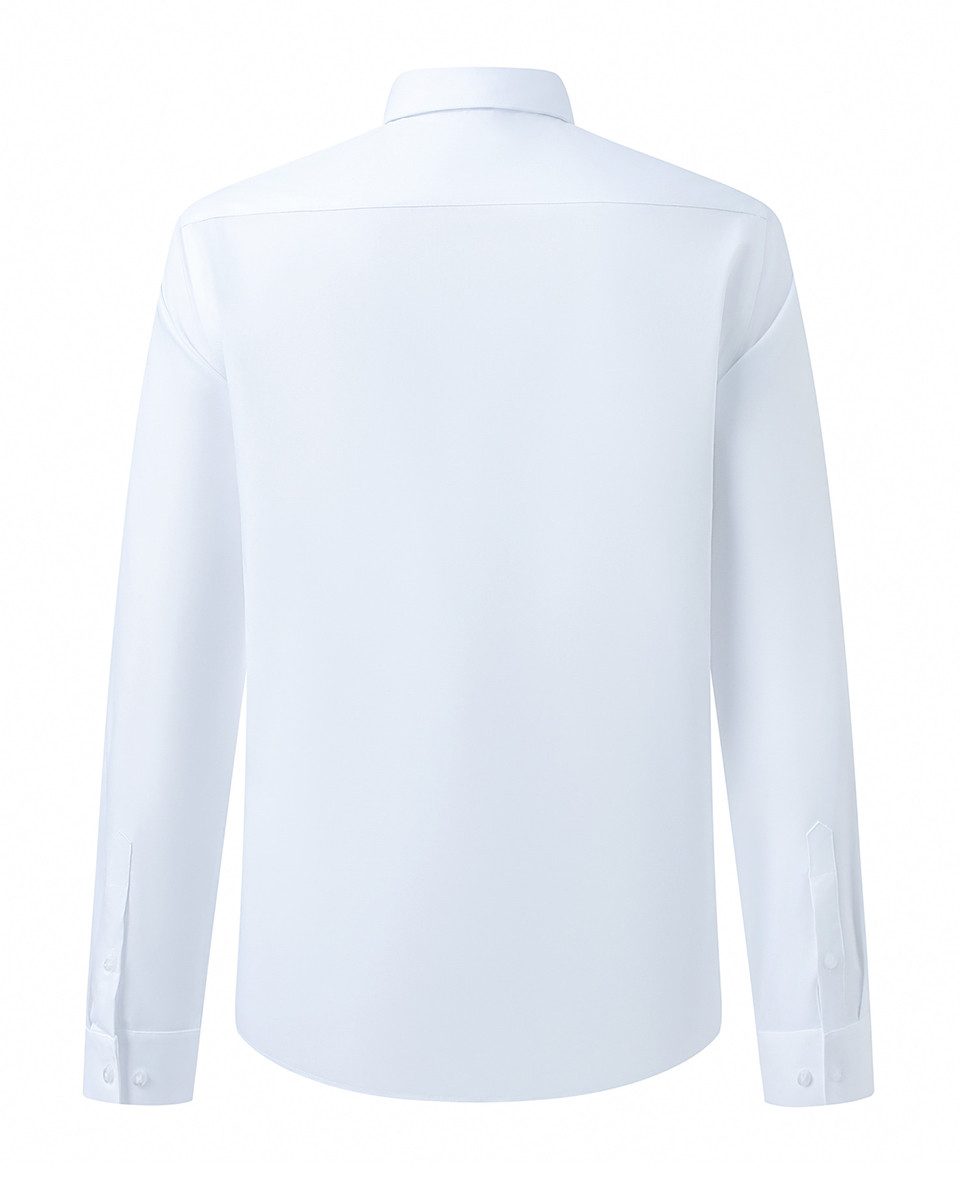 Allthemen Businesshemd aus Bambusfaser Slim Fit Herrenhemd elastisches Langarmhemd