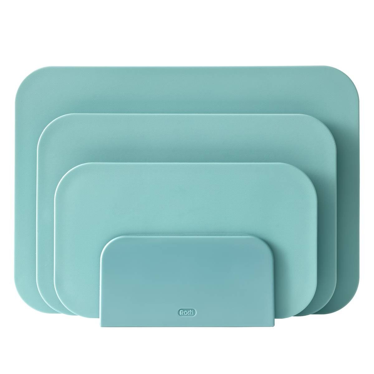 ROSTI Schneidebrett Küchenbretter-Set 3tlg. mit praktischer Halterung, Kunststoff, (3er Set), mit Halterung