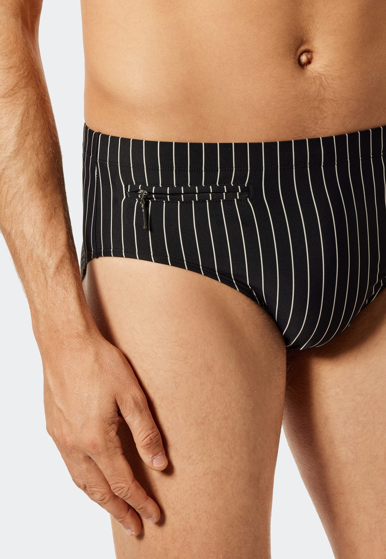 Schiesser Badeslip Nautical Casual mit weißen Streifen