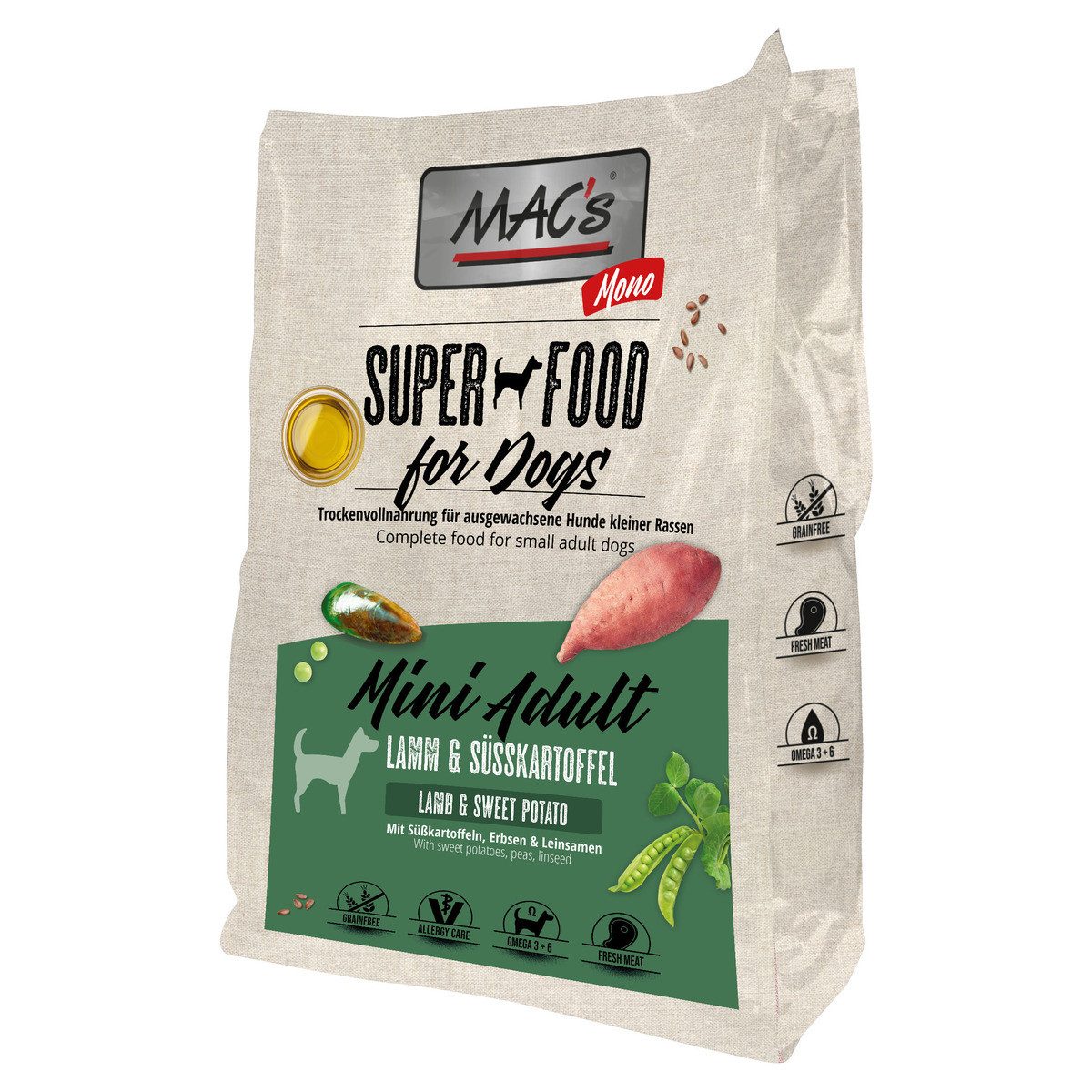 MAC'S Mono Mini Lamm 7 kg, Trockenfutter für: Hund