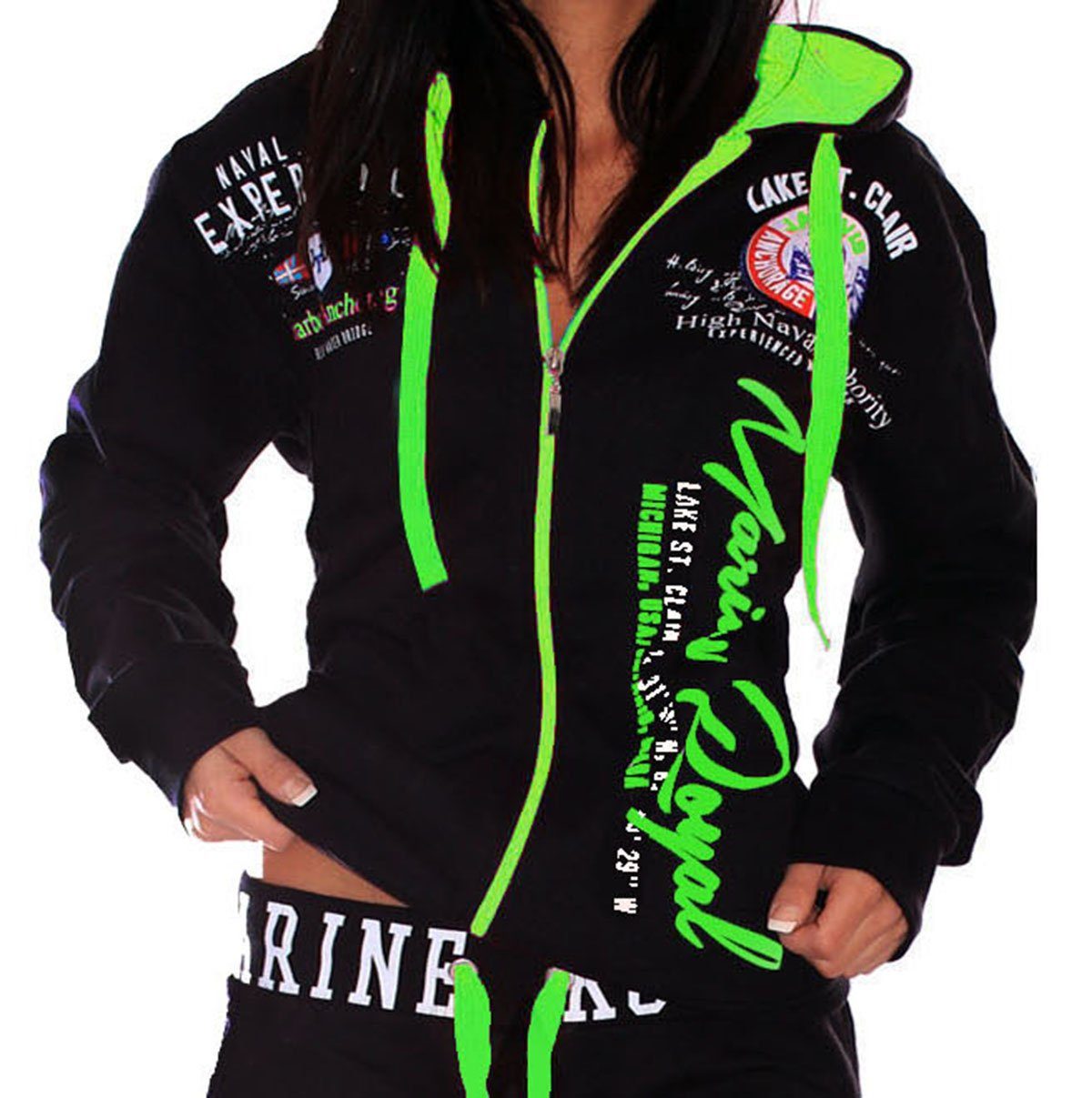 Jaylvis Collegejacke Damen Sweatjacke Sportjacke Joggingjacke günstig online kaufen