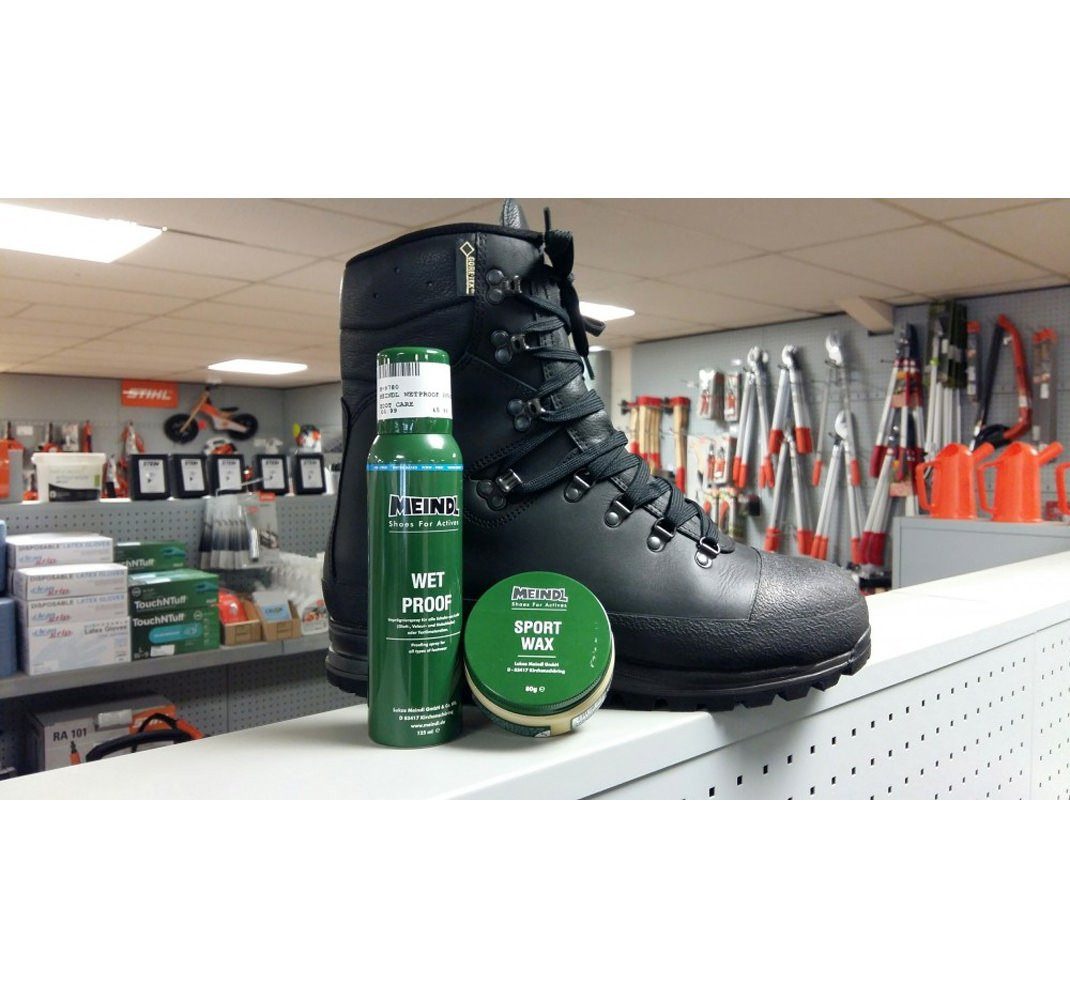Meindl Doppelpack, Sportwax und Wet Proof Imprägnierer für Schuhpflege Schuh-Imprägnierspray (1 St), Inhalt: Meindl Sport-Wax (80g Dose) und Meindl Wet Proof (275 ml)