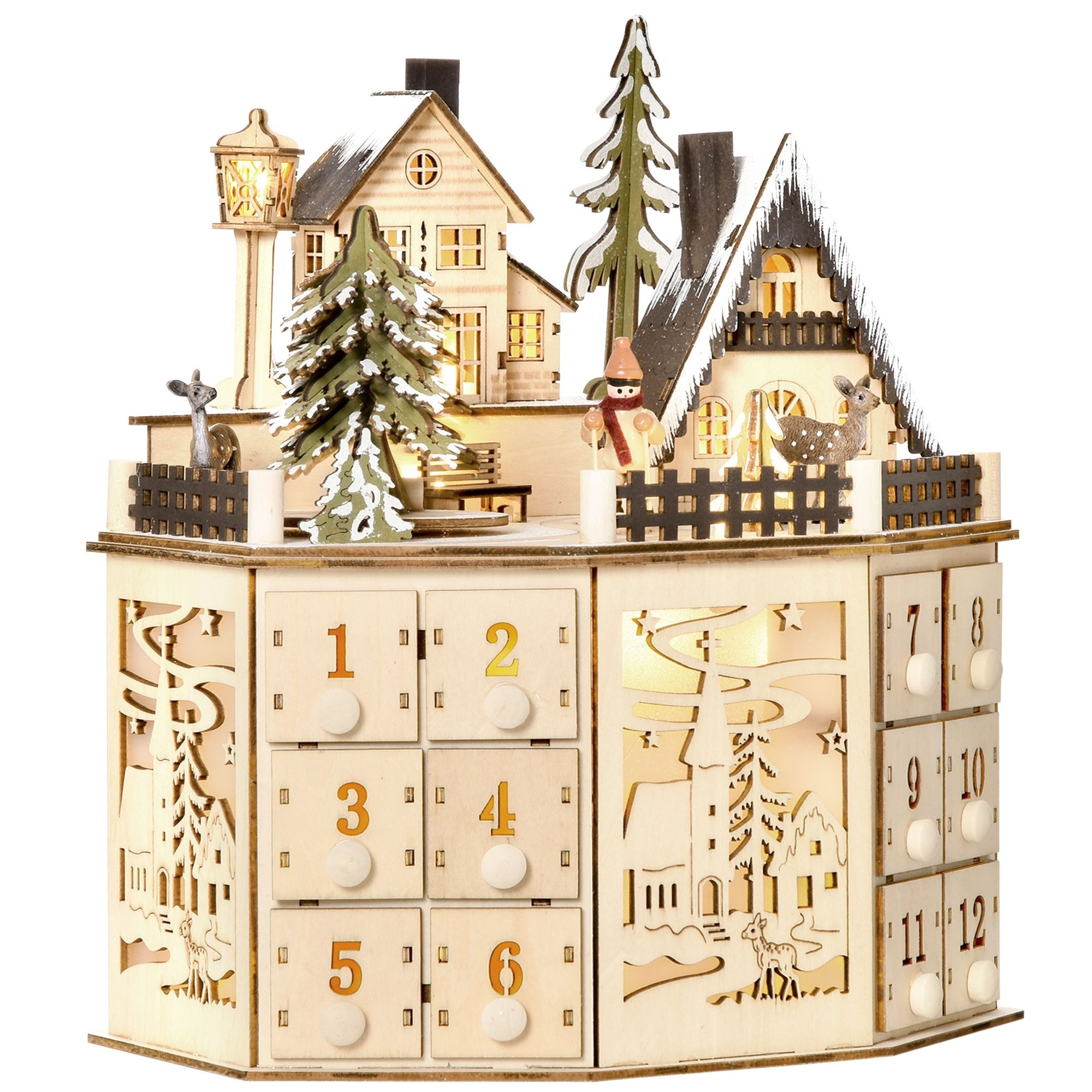 MC Star Adventskalender Adventskalenderbox Weihnachtsdekoration (LED-Lichte günstig online kaufen