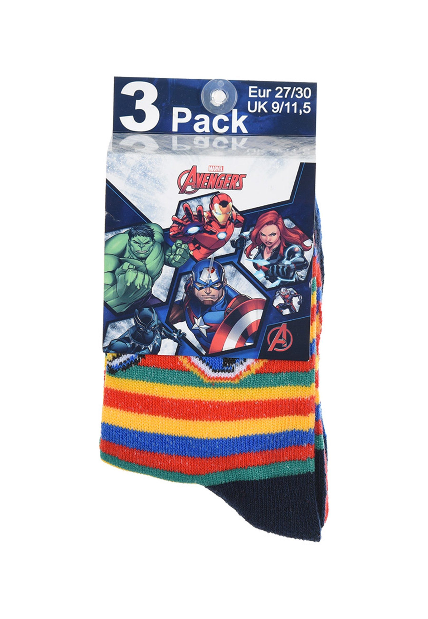 The AVENGERS Socken Captain America Iron-Man Hulk Kinder Jungen Socken Strümpfe (3-Paar)