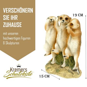 Kremers Schatzkiste Gartenfigur Gartenfigur Erdmännchengruppe - Nichts Hören Sehen und Sagen Deko