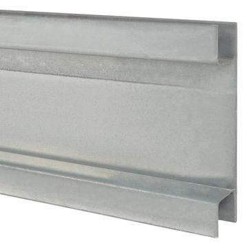 vidaXL Zaunpfosten Pfosten für Gabionenzaun Silbern 220 cm Verzinkter Stahl