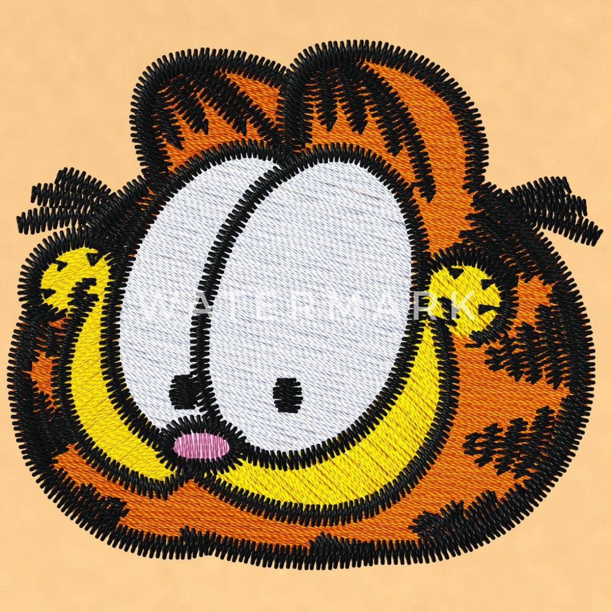 Spreadshirt T-Shirt Garfield Als Stick-Design Relaxed Fit Unisex T-Shirt (1-tlg)