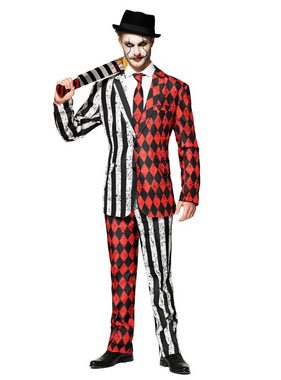 Opposuits Kostüm Twisted Circus Horror Clown Kostüm, Clown geht auch in cool: Herrenanzug im leicht aus der Rolle fallenden