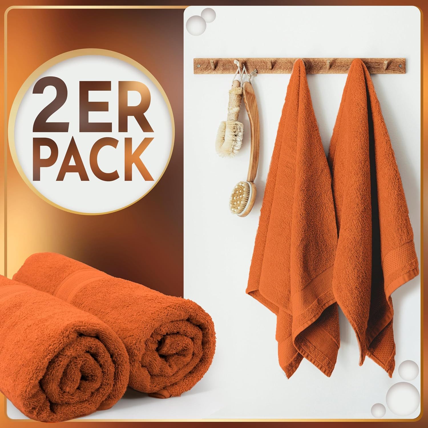 NatureMark Saunatuch Frottier Saunatücher 80x200cm, 100% Baumwolle (2-St), günstig online kaufen