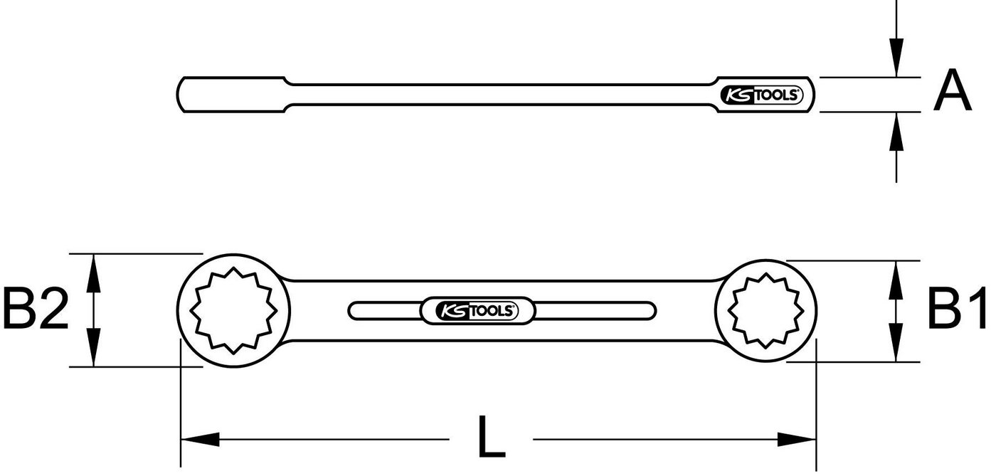 Thumbnail - KS Tools Ringschlüssel ULTIMATEplus Doppel-Ringschlüssel, 12x13mm