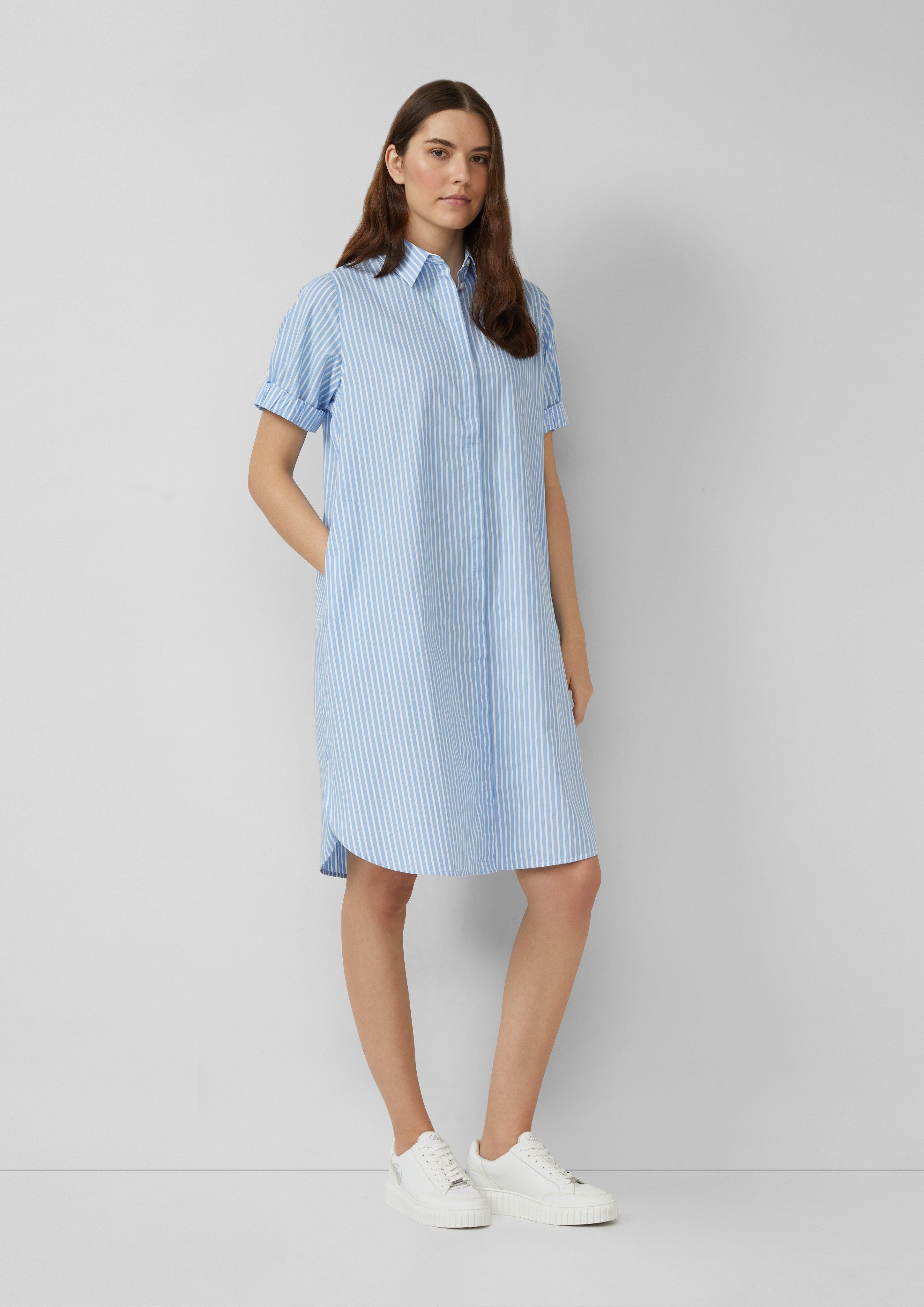 s.Oliver Minikleid Lässiges Popeline-Kleid mit Hemdkragen günstig online kaufen
