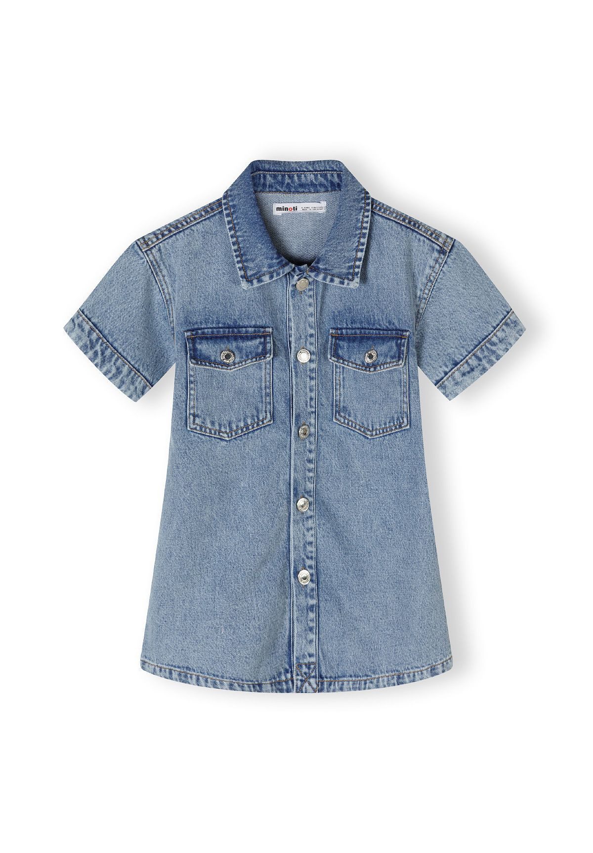MINOTI Jeanskleid Hemdkleid mit kurzen Ärmeln günstig online kaufen