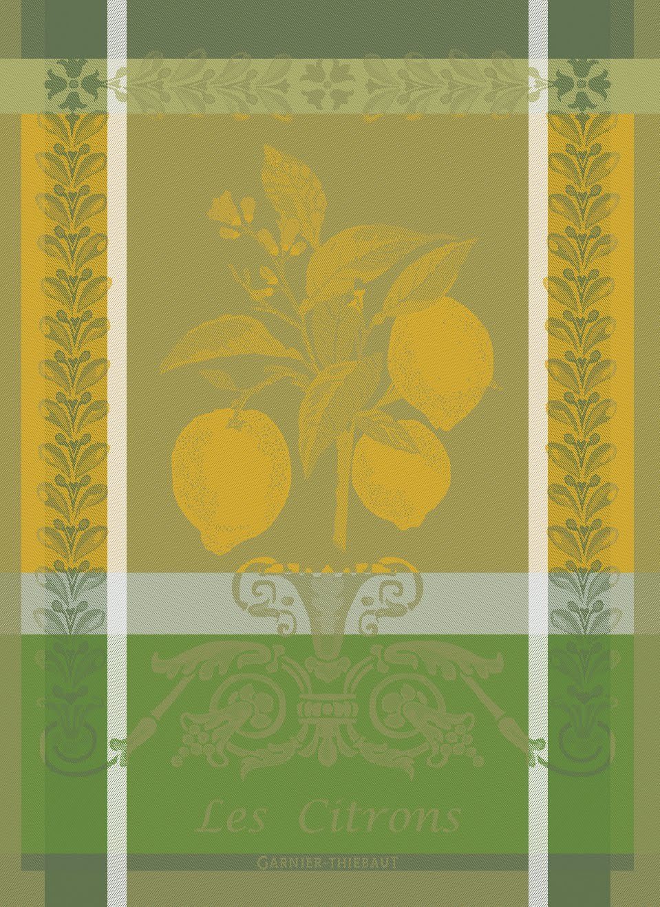 Geschirrtuch), Geschirrtuch Citron (1-tlg., Geschirrtuch 56x77 jacquard-gewebt Zeste Thiebaut x Garnier 1 cm,