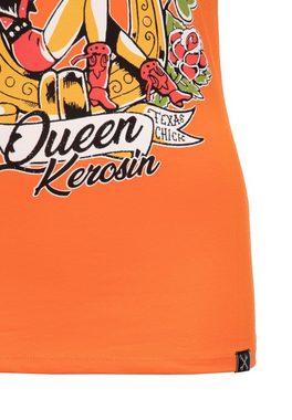 QueenKerosin Print-Shirt Lucky (1-tlg) mit vintage Front Print im Pin-up Design