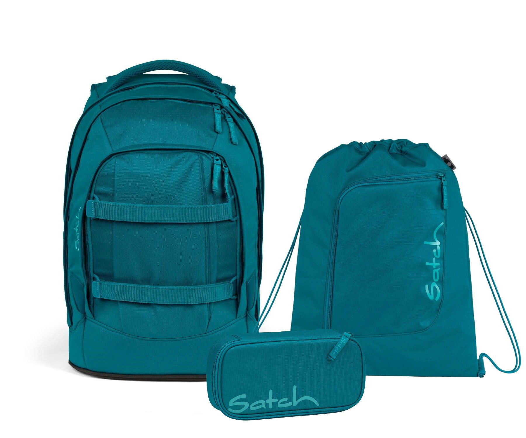 Satch Schulranzen Schulrucksack-Set PACK Deep Petrol 3-teilig, Kollektion 2 günstig online kaufen