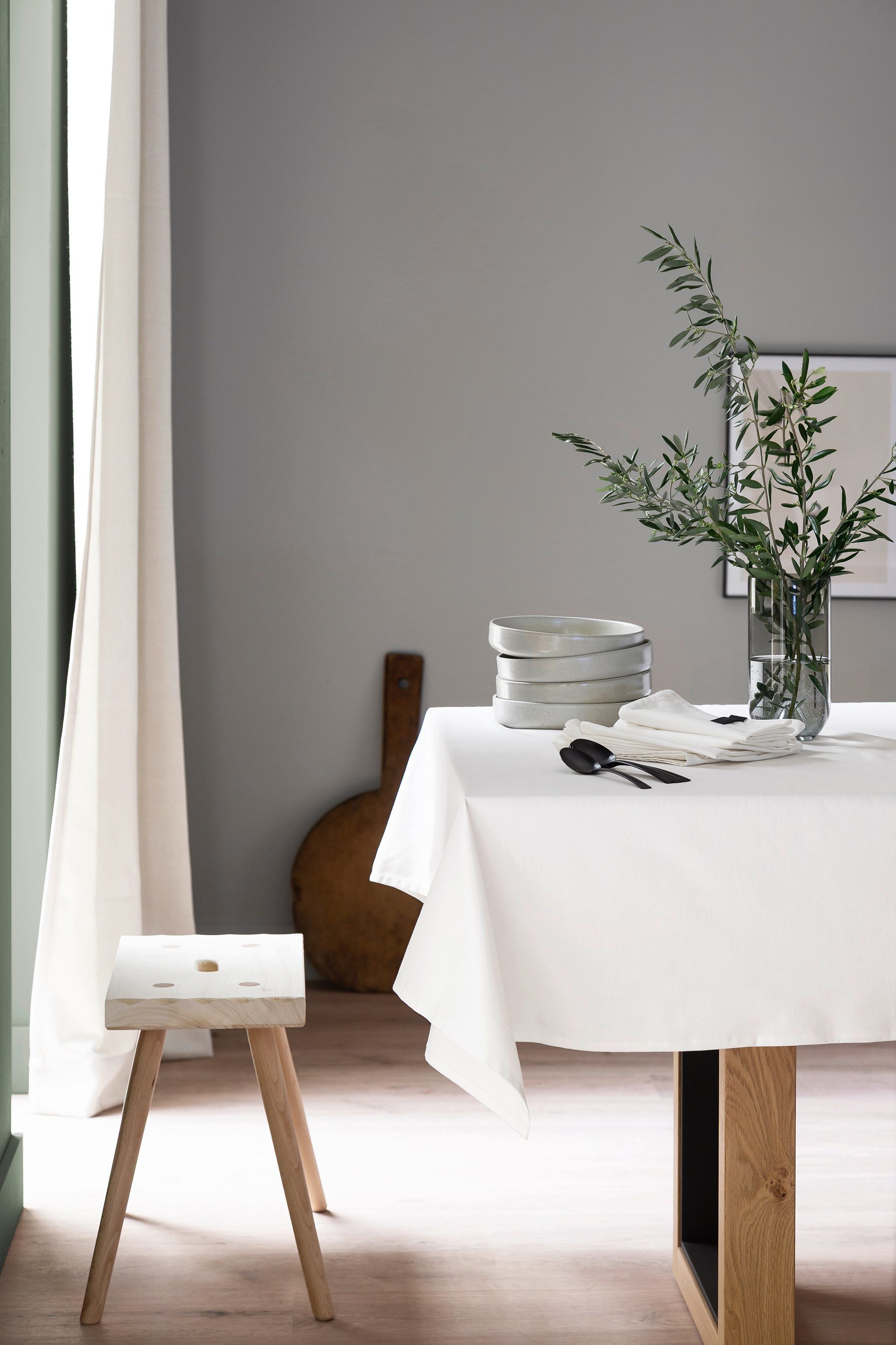 SCHÖNER WOHNEN-Kollektion Tischdecke Base (1-tlg), aus reiner, sanforisierter Baumwolle