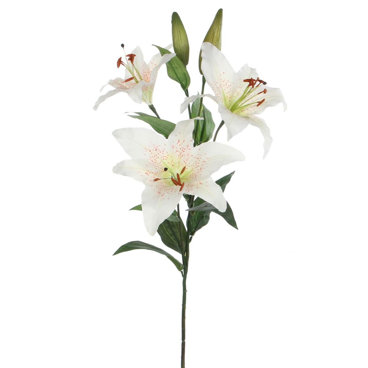 Kunstpflanze Mica künstlicher Lilienstiel stargazer creme 75 cm, Mica Decorations